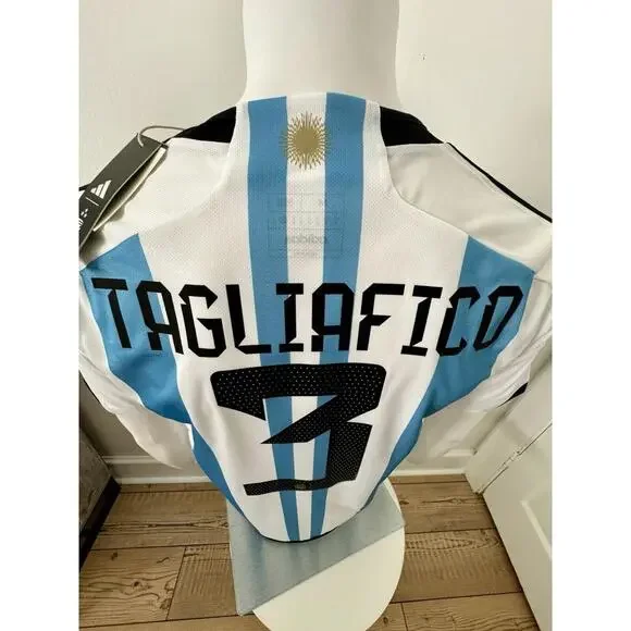 2022 Adidas World Cup 2022 3 STAR Argentina Tagliafico Jersey XS 100% Authentic
